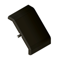 MODULAR SOLUTIONS ALUMINUM GUSSET<br>45MM X 45MM BLACK PLASTIC CAP COVER FOR 40-110-1, FOR A FINISHED APPEARANCE